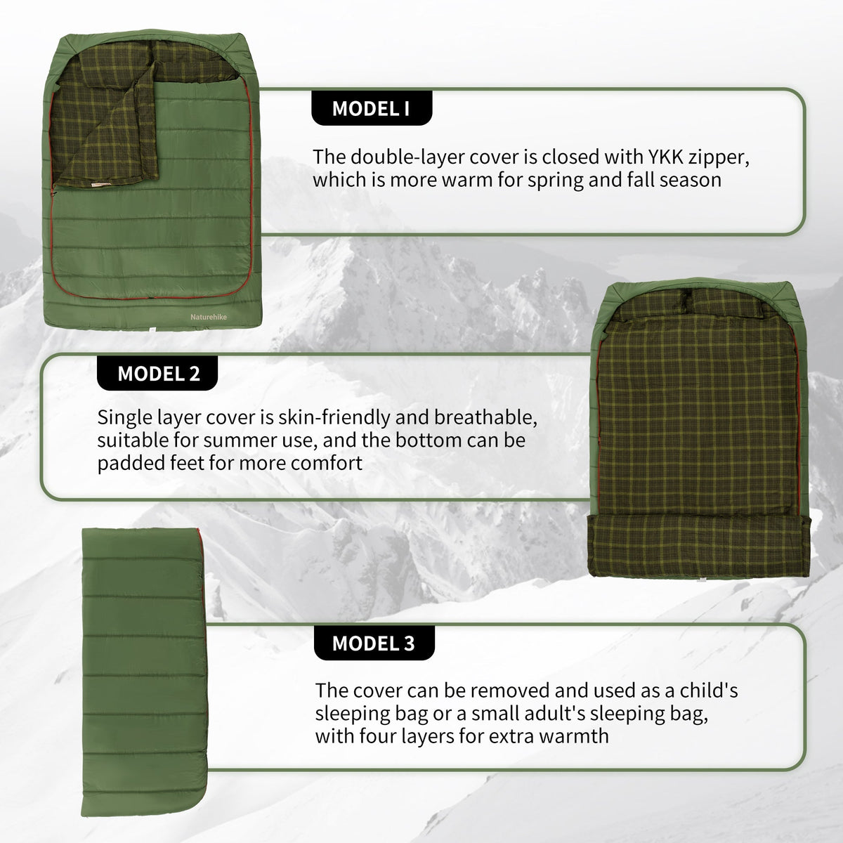 AutumnField™ Double Synthetic Sleeping Bag 43°F / 6°C