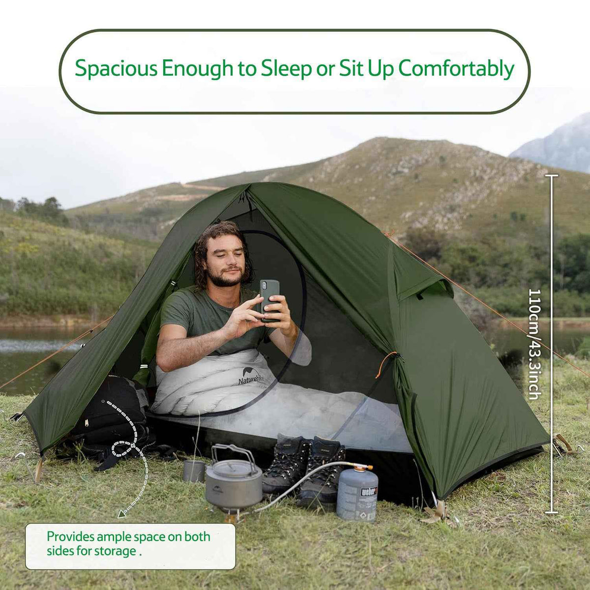 Cloud Trek™ 1-Person Ultralight Bikepacking Tent